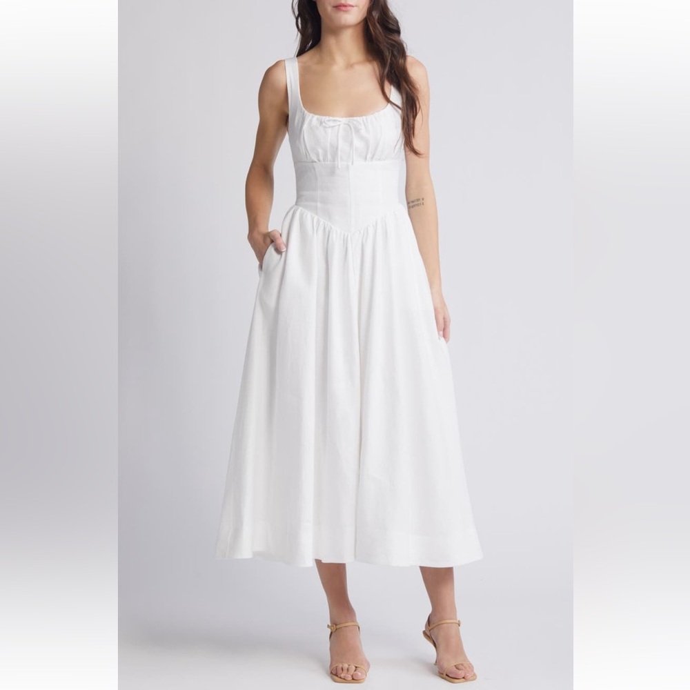 Reformation Balia Linen Dress